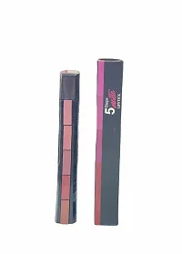 GFF Cosmetic Matte 5 Lipstick in 1, Matte Finish pack of 2-thumb1