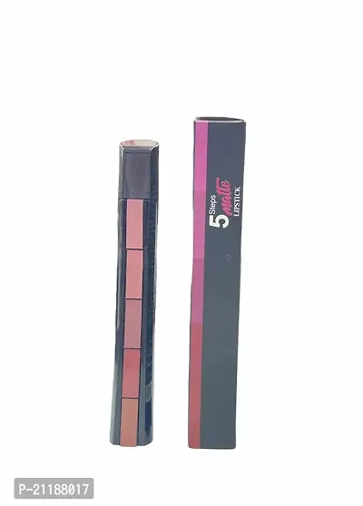 GFF Cosmetic Matte 5 Lipstick in 1, Matte Finish pack of 2-thumb2