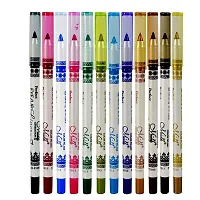 GFF Perfect Eye/Lip Liner Pencil, Creme Multicolor With Kajal, Matte Finish(Pack Of 12)-thumb1