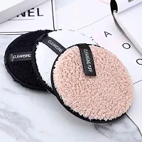 GFF 3Pcs Makeup Remover Sponge Soft Makeup Powder Puff Reusable  Washable Beauty Cosmetic Clean Powder Puff for Women, White+ Coffee+ Black-thumb1