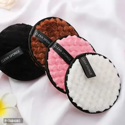 Reusable Makeup Remover Pads Cotton Wipes 4PCS Make Up Removal Sponge Cotton Cleaning Pads Tool