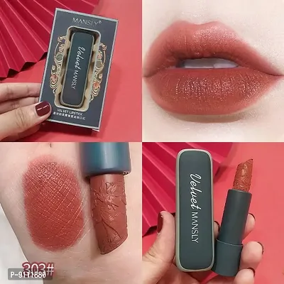 Mansly Chinese Style Carved Lipstick 303# Chinese Style Carved Lipstick Long Lasting Non-Stick Cup Matte Moisturizing Makeup for Women New-thumb0