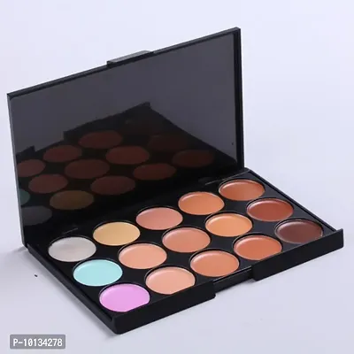 15 Color Cream Concealer Palette with One Foundation Brush Matte Finish-thumb4
