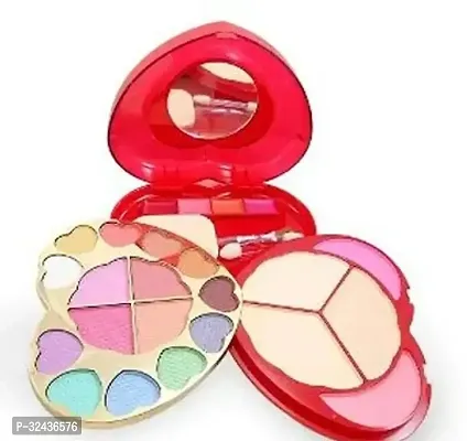 All-In-One Waterproof Makeup Kit Blusher, Eye Shadow, Compact Powder, Lip Color, 2 Brushes Puff-thumb0