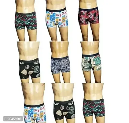 Stylish Multicoloured Polyester Blend Printed Trunk For Men Pack Of 2-thumb3