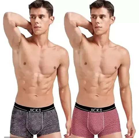 Stylish Nylon Trunks For Men Pack Of 2