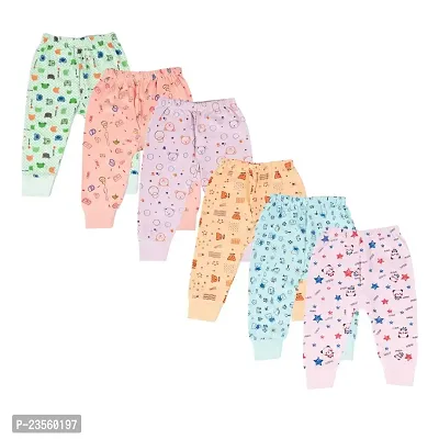 PURSUE FASHION Cotton Bron Baby Boys' Pyjamas, All Over Printed Boys and Girls Cotton Pajama Pants, Unisex Baby Pajamas Kids Baby Track Pant (Pack of 6) (0-9 Months) Multicolour