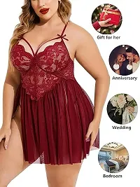 Women Babydoll Sleepwear Lingerie Night Dress-thumb1