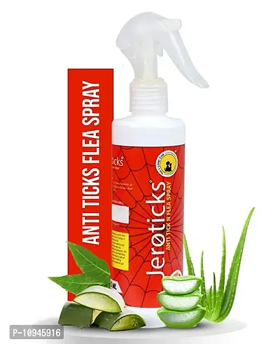 Jeroticks Effective Anti Tick Spray For Dog And Cat Herbal Flea And Tick Spray For Al Dogs And Cats Breeds With Aloe Vera, Neem And Coco- 250Ml-thumb3