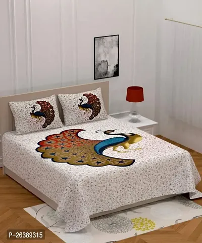 Fancy Cotton Printed Bedsheet With 2 Pillow Covers