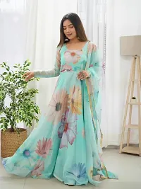Classic Georgette Printed Gowns for Women-thumb1