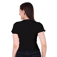 Patson Women Premium Cotton Top (Small, Black)-thumb2