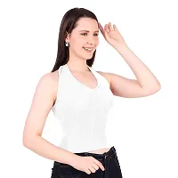 Patson Women Stylish Backless Top (Medium, White)-thumb4