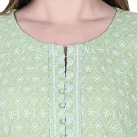 Patson Chikankari Kurti Palazzo Set (X-Large, Mint Green)-thumb1