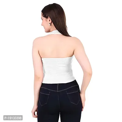 Patson Women Stylish Backless Top (Medium, White)-thumb4