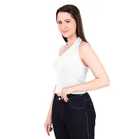 Patson Women Stylish Backless Top (Medium, White)-thumb2