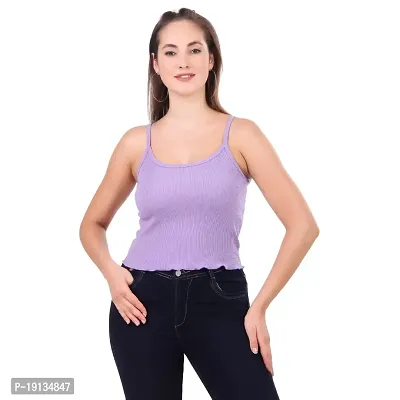 Patson Women Cami Top for Summer (Large, Lavender)