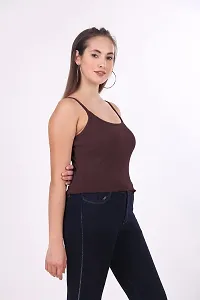 Patson Women Cami Top for Summer (X-Small, Coffee)-thumb4