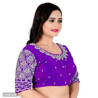 Phantom Silk Zari Embroidered Stitched Blouses-thumb3