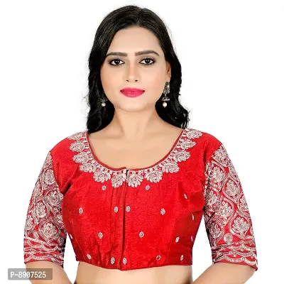 Phantom Silk Zari Embroidered Stitched Blouses-thumb0