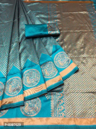 Fancy Art Silk Saree with Blouse Piece for Women