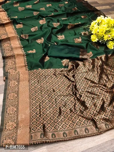 Classic Art Silk Jacquard Saree with Blouse Piece For Women