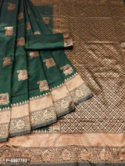 Classic Art Silk Jacquard Saree with Blouse Piece For Women