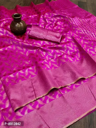 Fancy Art Silk Saree with Blouse Piece for Women-thumb0