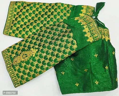 Phantom Silk Zari Embroidered Stitched Blouses-thumb0