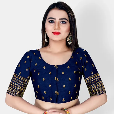 Heavy Banglori Silk Zari Embroidered Stitched Blouses