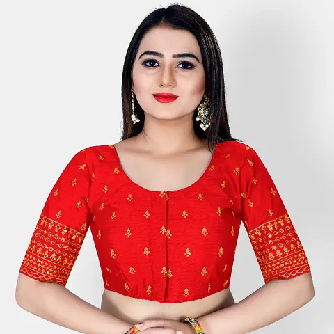 Heavy banglori Silk Zari Embroidered Stitched Blouses