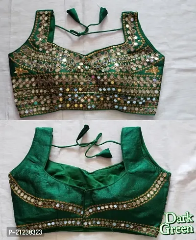 Reliable  Pure Banglori Silk Mirror Work Blouses For Women