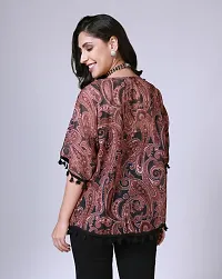 Classic Georgette Printed Shrug for Women-thumb2