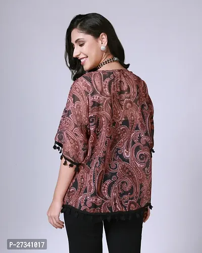 Classic Georgette Printed Shrug for Women-thumb3