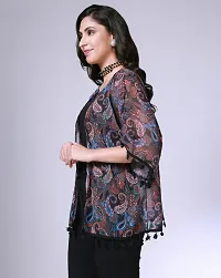 Classic Georgette Printed Shrug for Women-thumb1