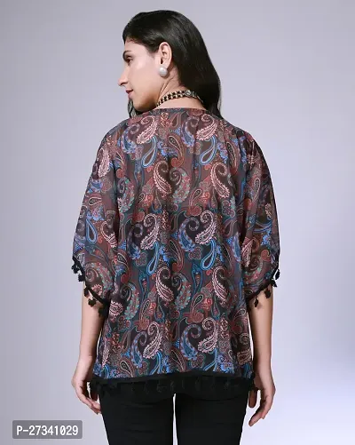 Classic Georgette Printed Shrug for Women-thumb4