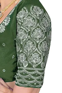 Phantom Silk Silver Zari Embroidered Stitched Blouses-thumb1