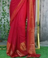 Beautiful Chiffon Saree with Blouse Piece-thumb1