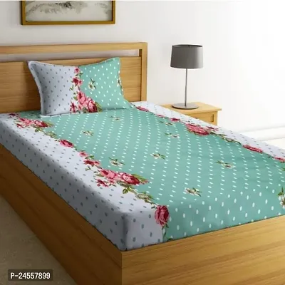 Stylish Single Bedsheet with Pillow Cover-thumb0