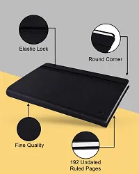 Black Hard Bound Notebook Diary with Elastic Lock 192 Pages for Office Personal Daily Planner Notebook Diary Planner Composition...-thumb2