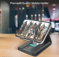Metal Multi Mobile Stand with Visiting Card Holder and Mobile Stand Mount for All Smartphones Foldable Perfect for Bed, Office, Table, Home, Desktop (Pack Of 1)-thumb2