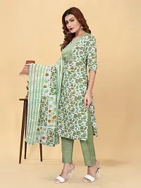Fancy Cambric Cotton Kurta Bottom And Dupatta Set For Women-thumb3