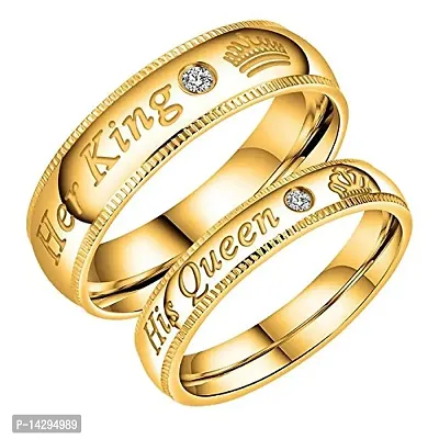 Gold Color Women Men Finger Ring Wedding Engagement Ring Jewellry  Accessories | eBay