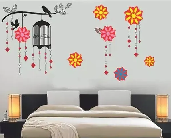 Techgifti? Wall Sticker for Bedroom, Multicolor