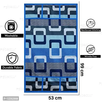 Swalloworld Designer Knitting Fridge Cover for Top Anti-Dust (21 X 39 Inches) (Blue)-thumb2