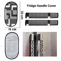 Combo Of Kitchen Combo Fridge Top Cover Fridge Handle Covers 4 Fridge Mats Set Of 7 Pieces Black Box-thumb4