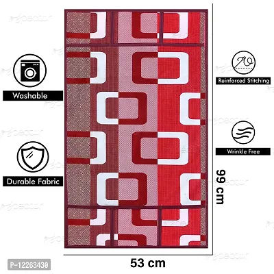 Brewel Swalloworld Designer Knitting Fridge Cover for Top Anti-Dust (21 X 39 Inches) (Red)-thumb2