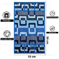 Swalloworld Combo of Kitchen Combo Fridge Top Cover, Fridge Handle Covers,4 Fridge Mats ,Set of 7 Pieces, (Blue-Box)-thumb3