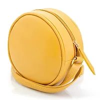 Sacci Mucci Women's sling bag or crossbody round sling bag for women (Mustard)-thumb2