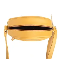 Sacci Mucci Women's sling bag or crossbody round sling bag for women (Mustard)-thumb4